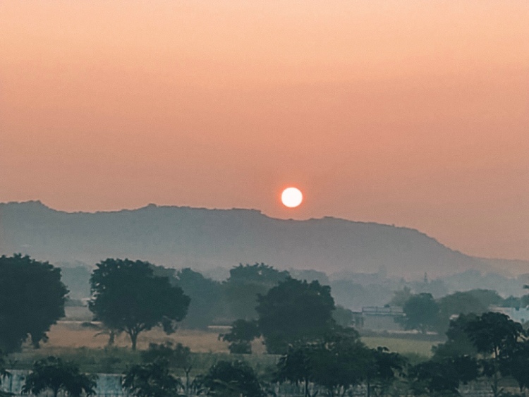 Sunrise over ORR, Hyderabad
