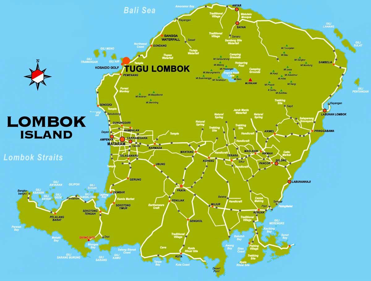 Lombok Province Map